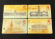 Singapore SMRT TransitLink Metro Train Subway Ticket Card, PRESERVATION OF MONUMENTS BOARD, Set Of 4 Used Cards - Singapore