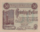 50 HELLER 1920 Stadt PURKERSDORF Niedrigeren Österreich Notgeld #PE422 - Lokale Ausgaben
