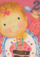 HAPPY BIRTHDAY 2 Year Old GIRL CHILDREN Vintage Postal CPSM #PBT837.GB - Anniversaire