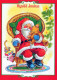 BABBO NATALE Animale Natale Vintage Cartolina CPSM #PAK681.IT - Santa Claus