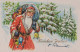 BABBO NATALE Natale Vintage Cartolina CPSM #PAK887.IT - Santa Claus