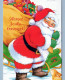 BABBO NATALE Animale Natale Vintage Cartolina CPSM #PAK747.IT - Santa Claus