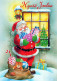 BABBO NATALE Natale Vintage Cartolina CPSM #PAK197.IT - Santa Claus