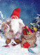 BABBO NATALE Natale Vintage Cartolina CPSM #PAK051.IT - Santa Claus