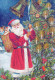BABBO NATALE Buon Anno Natale LENTICULAR 3D Vintage Cartolina CPSM #PAZ072.IT - Santa Claus