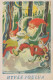 BABBO NATALE Buon Anno Natale Vintage Cartolina CPSMPF #PKG317.IT - Santa Claus