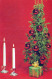 Buon Anno Natale CANDELA Vintage Cartolina CPSMPF #PKD083.IT - Año Nuevo