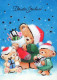 Buon Anno Natale NASCERE Animale Vintage Cartolina CPSM #PBS319.IT - Año Nuevo