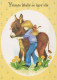 ASINO Animale Vintage Cartolina CPSM #PBR925.IT - Donkeys