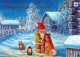 BABBO NATALE Buon Anno Natale Vintage Cartolina CPSM #PBL151.IT - Santa Claus