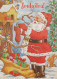 BABBO NATALE Buon Anno Natale Vintage Cartolina CPSM #PBL468.IT - Santa Claus