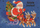 BABBO NATALE Buon Anno Natale CERVO Vintage Cartolina CPSM #PBB157.IT - Santa Claus