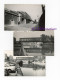 Lot De 3 Photos SNCF Petite Ceinture Pont Sur Le Canal De L'Ourcq Paris Seine 75 France Train Chemin Fer Péniche Photo - Treinen