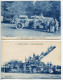 LOT 2 CP Militaria * CAMP De MAILLY Pièce De 155 Long Tractée & Canon De 305 Sur Rail ( Animées Soldats ) - Materiaal