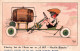 Illustration Mich - Charley Fait De L'Auto Sur Sa 75 HP Houille Blanche - Carte N° 9 (série L'Automobile De L'an 2000) - Bouret, Germaine