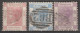 1880 - HONG KONG (CHINA) - YVERT N° 29/31 OBLITERES - FILIGRANE CC - COTE =  110 EUR - Oblitérés