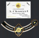 Etiquette Champagne  Brut Carte Blanche A Chauvet Tours Sur Marne Marne 51 Avec Sa Collerette - Champagner