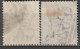 1885 - HONG KONG (CHINA) - SURCHARGES - YVERT N° 50+52 OBLITERES - COTE =  85 EUR - Oblitérés