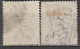 1885 - HONG KONG (CHINA) - SURCHARGES - YVERT N° 50+52 OBLITERES - COTE =  85 EUR - Usados