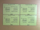 Singapore SMRT TransitLink Metro Train Subway Ticket Card, Triumph Bra 1, Set Of 4 Used Cards - Singapore