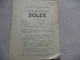 Types Et Réglages Des Carburateurs Solex. Cahier N° 717 R Avril 1955 Citroën Delahaye Ford Matford,... - Auto