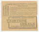 Advertising Receipt Registered Letter France 1929 Chapeau - Hat - Fabrics - Colors - Kostüme