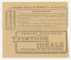 Advertising Receipt Registered Letter France 1929 Chapeau - Hat - Fabrics - Colors - Disfraces