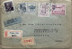 CZECHOSLOVAKIA 1949, EXPRESS COVER, USED TO DENMARK, POSTMAN &  MAIL VAN, CHILD, SURCHARGE AIR, 4 DIFF STAMP. - Storia Postale