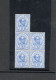 SARAWAK -1899 CHARLES BROOKE 10C BLUE BLOCK OF 5 MNH / OG FEW SPOTS ON GUM, SG CAT £45 - Sarawak (...-1963)