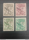ST PIERRE ET MIQUELLON 1941 TAXE CHIFFRE OVERPRINT NOEL 1941 F N F L CAT. YVERT N. 42-43-44-47 MNH - Unused Stamps