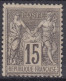 TIMBRE FRANCE SAGE 15c GRIS N/U N° 77 NEUF (*) SANS GOMME - COTE 350 € - 1876-1898 Sage (Type II)