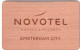 OLANDA  KEY HOTEL   Novotel Amsterdam City - Wooden Card. Both Sides Are Equal. - Hotel Keycards