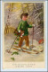 W8U26/ Neujahr Kind Fährt Ski Ak Ca.1935 - New Year