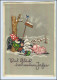 W7Q94/ Neujahr AK  Zwerg Und Schwein Ca.1940-50 - New Year