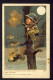 WWI Patriotic US Soldier, In Tree, Binocular, Rifle, Night Moon - RIGHT Artist - Weltkrieg 1914-18