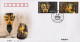 2001-Cina China 20, Scott 3141-42 Ancient Gilded And Gold Masks(China Egypt Join - Cartas & Documentos