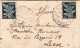 1940-bigliettino Per Auguri Affrancato Con Due 25c. Di Posta Aerea Annullo Di Ma - Storia Postale