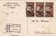 1933-cat.Sassone Euro 75, Cartolina Ospedaliera Raccomandata Affr. Striscia 30 C - Storia Postale