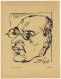 Ludwig Meidner (1884-1966) Maler Des Expressionismus Dichter Grafiker Original Lithographie 1917 - Litografia