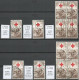 1959 Guerra Indipendenza L.25 Usato 1° + 2° Tiratura : Singoli + Quartine Usate + Varietà Croce Spostata Su Vignetta - 1946-60: Oblitérés