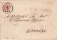 2472 - LOMBARDO VENETO - Lettera Con Testo Del 1853 Da Venezia A Treviso Con Cent. 15 Rosso - III Tipo - . - Lombardo-Veneto