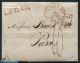 Netherlands 1829 Folding Letter From Utrecht To Paris, Postal History - ...-1852 Voorlopers