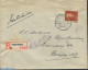 Netherlands 1949 Registered Envelope With Nvph No.525, Postal History, History - Kings & Queens (Royalty) - Cartas & Documentos