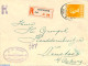 Netherlands 1924 Registered Cover From Amsterdam To Colburg, Germany, Postal History - Storia Postale