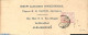 Netherlands 1886 Folding Cover From Amsterdam To Alblasserdam Via Dordrecht (see Postmark).  Drukwerkzegen Cijfer 1/2c.. - Covers & Documents