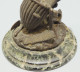 Delcampe - -SUPERBE PORTE ALLUMETTES PYROGENE BRONZE SOCLE MARBRE THEME JARDINIER  E - Pyrogenes