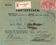 Netherlands 1911 Official Mail Registered (2x5c), Postal History - Storia Postale