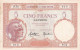 5 Francs 1927 ! PAPEETE TAHITI FRENCH INDOCHINA BANK ! - Papeete (Polinesia Francesa 1914-1985)