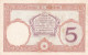 5 Francs 1927 ! PAPEETE TAHITI FRENCH INDOCHINA BANK ! - Papeete (Polynésie Française 1914-1985)