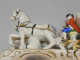 Delcampe - -BEL ATTELAGE 2 CHEVAUX CARROSSE Signé S Couronné Bleu SAXE? COLLECTION  E - Andere & Zonder Classificatie